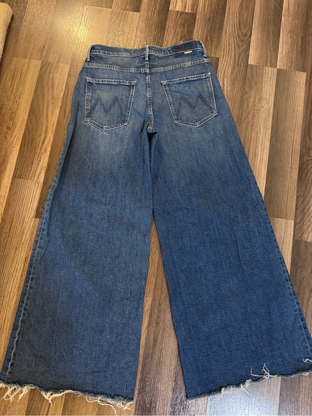 Mother Wide Leg Women's Jeans in Dark Blue Denim - Picture 4 of 7
